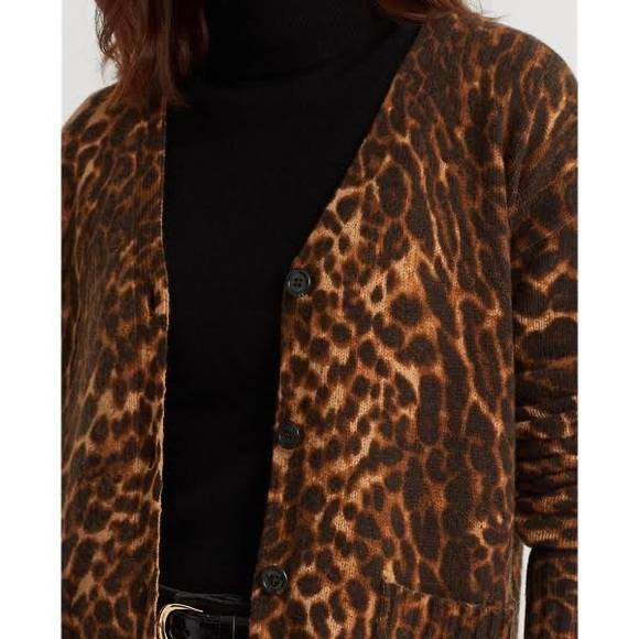 LAUREN Ralph Lauren Plus Size Animal Print Cardigan - Picture 3 of 14